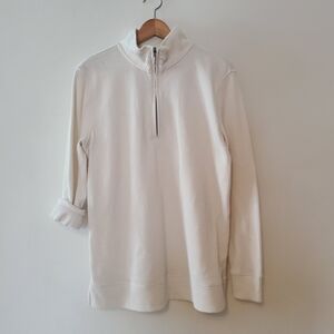 Off-White Half Zip waffle Sweater